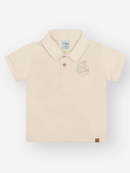CONJUNTO INFANTIL DIVERTTO CAMISA POLO COM BORDADO E BERMUDA EM SARJA - 16309