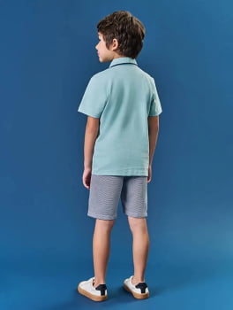 CONJUNTO INFANTIL DIVERTTO CAMISA POLO E BERMUDA - 17787