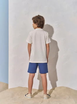 CONJUNTO INFANTIL DIVERTTO CAMISA POLO E BERMUDA - 27064
