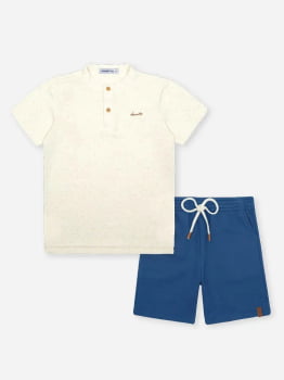 CONJUNTO INFANTIL DIVERTTO CAMISA POLO E BERMUDA - 27064