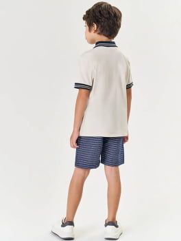 CONJUNTO INFANTIL DIVERTTO CAMISA POLO E BERMUDA E BERMUDA LISTRADA - 17789