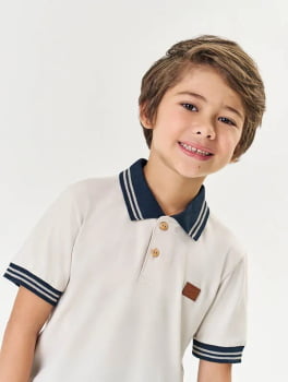 CONJUNTO INFANTIL DIVERTTO CAMISA POLO E BERMUDA E BERMUDA LISTRADA - 17789