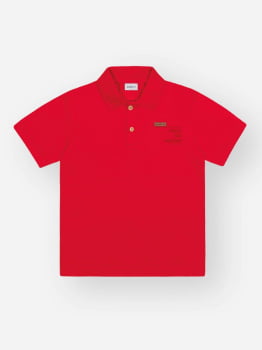CONJUNTO INFANTIL DIVERTTO CAMISA POLO VERMELHO E BERMUDA EM SARJA - 27163