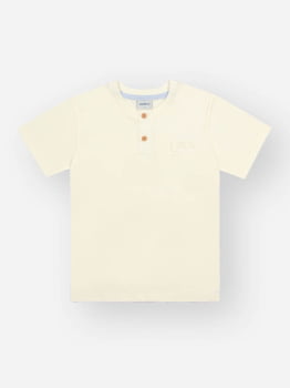 CONJUNTO INFANTIL DIVERTTO CAMISETA COM BORDADO E BERMUDA LISTRADA EM LINHO - 27148