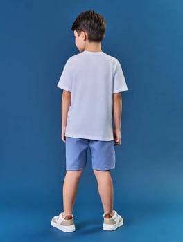 CONJUNTO INFANTIL DIVERTTO CAMISETA COM ESTAMPA COQUEIRO E BERMUDA - 17773