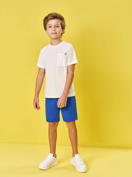 CONJUNTO INFANTIL DIVERTTO CAMISETA COM ESTAMPA NAS COSTAS E BERMUDA EM MOLETINHO - 27133 CONJUNTO INFANTIL DIVERTTO CAMISETA COM ESTAMPA NAS COSTAS E BERMUDA EM MOLETINHO - 27133
