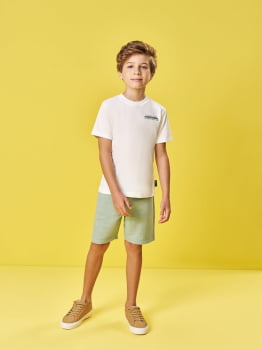 CONJUNTO INFANTIL DIVERTTO CAMISETA COM ESTAMPA NAS COSTAS E BERMUDA EM MOLETOM - 27142 CONJUNTO INFANTIL DIVERTTO CAMISETA COM ESTAMPA NAS COSTAS E BERMUDA EM MOLETOM - 27142
