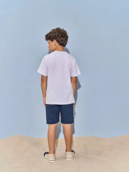 CONJUNTO INFANTIL DIVERTTO CAMISETA COM ESTAMPA TROPICAL E BERMUDA EM MOLETOM - 27038 CONJUNTO INFANTIL DIVERTTO CAMISETA COM ESTAMPA TROPICAL E BERMUDA EM MOLETOM - 27038