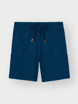 CONJUNTO INFANTIL DIVERTTO CAMISETA COM ESTAMPA TROPICAL E BERMUDA EM MOLETOM - 27038