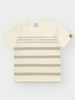 CONJUNTO INFANTIL DIVERTTO CAMISETA COM LISTRA E BERMUDA TEXTURIZADA - 16253