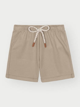 CONJUNTO INFANTIL DIVERTTO CAMISETA COM LISTRA E BERMUDA TEXTURIZADA - 16253