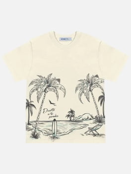 CONJUNTO INFANTIL DIVERTTO CAMISETA E BERMUDA ESTAMPA PRAIA - 17772