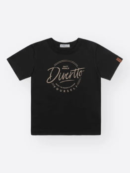 CONJUNTO INFANTIL DIVERTTO CAMISETA EM MEIA MALHA E BERMUDA - 27333
