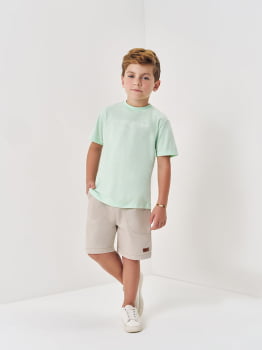 CONJUNTO INFANTIL DIVERTTO CAMISETA EM MEIA MALHA E BERMUDA EM SARJA - 27150 CONJUNTO INFANTIL DIVERTTO CAMISETA EM MEIA MALHA E BERMUDA EM SARJA - 27150