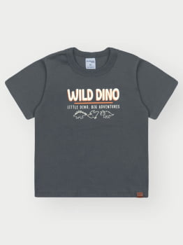 CONJUNTO INFANTIL DIVERTTO CAMISETA ESTAMPA DINO E BERMUDA EM COTTON LINHO - 16255