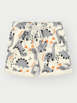 CONJUNTO INFANTIL DIVERTTO CAMISETA ESTAMPA DINO E BERMUDA EM COTTON LINHO - 16255