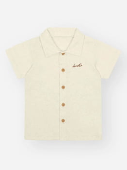 CONJUNTO INFANTIL DIVERTTO CAMISETA ESTAMPADA CAMISA  EM LINHO E BERMUDA EM TECIDO SUSTENTÁVEL - 16270 