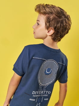 CONJUNTO INFANTIL DIVERTTO CAMISETA ESTAMPADA E BERMUDA EM MOLETOM - 27144 CONJUNTO INFANTIL DIVERTTO CAMISETA ESTAMPADA E BERMUDA EM MOLETOM - 27144