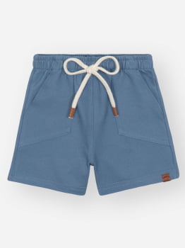 CONJUNTO INFANTIL DIVERTTO CAMISETA TEXTURIZADA E BERMUDA EM JEANS MEDIO - 16298