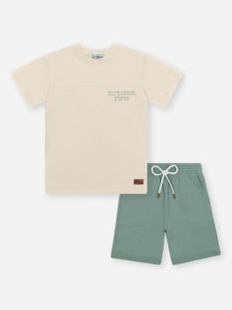 CONJUNTO INFANTIL DIVERTTO CAMISETA TEXTURIZADA E BERMUDA EM MOLETINHO - 27131 CONJUNTO INFANTIL DIVERTTO CAMISETA TEXTURIZADA E BERMUDA EM MOLETINHO - 27131