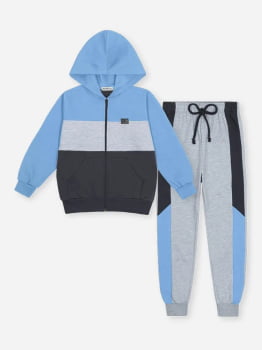 CONJUNTO INFANTIL DIVERTTO JAQUETA E CALÇA EM MOLETOM FELPADO - 127281