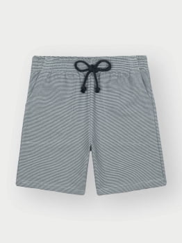 CONJUNTO INFANTIL DIVERTTO REGATA COM ESTAMPA 3D E BERMUDA EM MOLETINHO LISTRADA - 27055