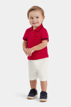 CONJUNTO INFANTIL ELIAN CAMISA POLO E BERMUDA - 201244