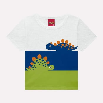 CONJUNTO INFANTIL KYLY CAMISETA E BERMUDA ESTAMPA DINOSSAURO - 1000949