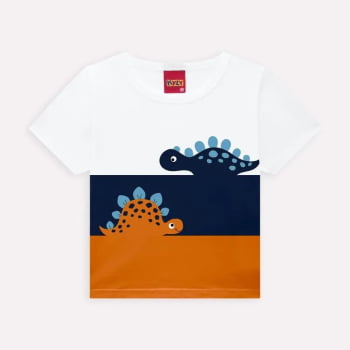 CONJUNTO INFANTIL KYLY CAMISETA E BERMUDA ESTAMPA DINOSSAURO - 1000949