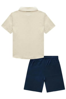 CONJUNTO INFANTIL LUC.BOO CAMISA EM LINHO DELUXE E BERMUDA EM SARJA LINHO COM ELASTANO - 77103