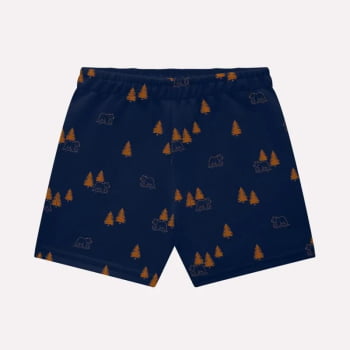CONJUNTO INFANTIL MENINO KYLY CAMISETA E BERMUDA COM ESTAMPA INTERATIVA DE ACAMPAMENTO - 1000950