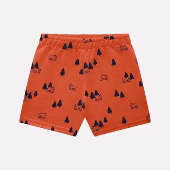 CONJUNTO INFANTIL MENINO KYLY CAMISETA E BERMUDA COM ESTAMPA INTERATIVA DE ACAMPAMENTO - 1000950