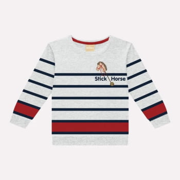 CONJUNTO INFANTIL MENINO MILON CASACO LISTRADO E CALÇA EM MOLETOM - 2000811