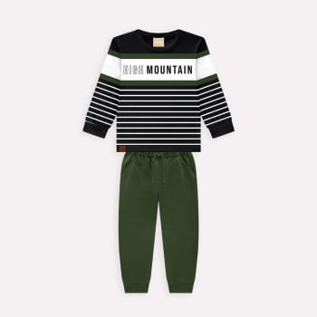 CONJUNTO INFANTIL MILON CAMISETA EM MEIA MALHA E CALÇA EM MOLETOM - 2000828