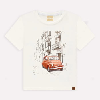 CONJUNTO INFANTIL MILON CAMISETA ESTAMPA CARRO E BERMUDA EM MOLETINHO - 2000973