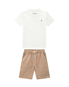 CONJUNTO INFANTIL ONDA MARINHA BATA EM MEIA MALHA E BERMDA EM SARJA ECO LINHO - 1254061 CONJUNTO INFANTIL ONDA MARINHA BATA EM MEIA MALHA E BERMDA EM SARJA ECO LINHO - 1254061