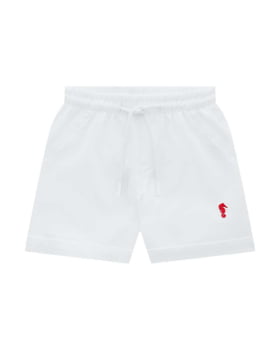 CONJUNTO INFANTIL ONDA MARINHA BATA EM MEIA MALHA TRABALHADA E BERMUDA EM SARJA - 1254027