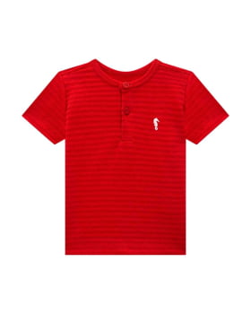 CONJUNTO INFANTIL ONDA MARINHA BATA EM MEIA MALHA TRABALHADA E BERMUDA EM SARJA - 1254027