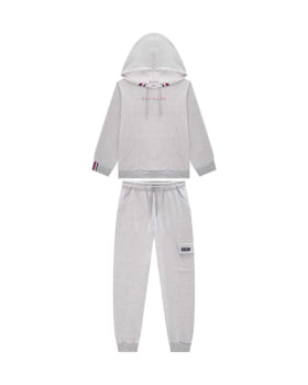 CONJUNTO INFANTIL ONDA MARINHA BLUSÃO E CALÇA EM MOLETOM - 1251124