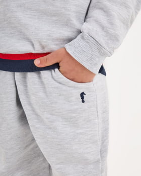 CONJUNTO INFANTIL ONDA MARINHA BLUSÃO E CALÇA EM MOLETOM FELPADO - 1251061