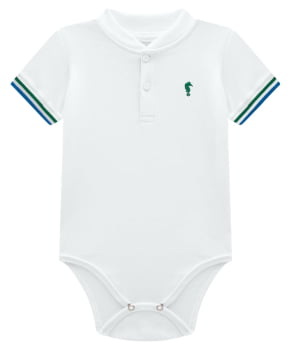 CONJUNTO INFANTIL ONDA MARINHA BODY BATA EM SUEDINE E BERMUDA EM SARJA - 1244011