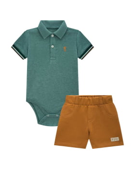 CONJUNTO INFANTIL ONDA MARINHA BODY EM SUEDINE LEVE E BERMUDA EM MOLETINHO -1254127 CONJUNTO INFANTIL ONDA MARINHA BODY EM SUEDINE LEVE E BERMUDA EM MOLETINHO -1254127