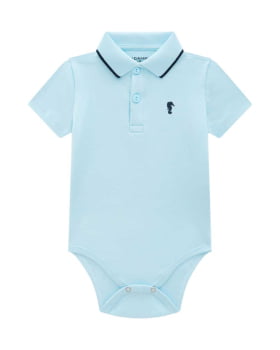 CONJUNTO INFANTIL ONDA MARINHA BODY POLO EM SUEDINE  BERMUDA EM MOLETINHO ESTAMPADO - 1254013