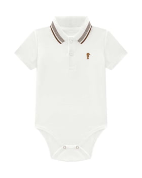 CONJUNTO INFANTIL ONDA MARINHA BODY POLO EM SUEDINE LEVE E BERMUDA EM SARJA ECO LINHO - 1254012