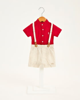 CONJUNTO INFANTIL ONDA MARINHA CAMISA EM LINHO LEVE E BERMUDA EM VISCOLINHO - 1254006 CONJUNTO INFANTIL ONDA MARINHA CAMISA EM LINHO LEVE E BERMUDA EM VISCOLINHO - 1254006