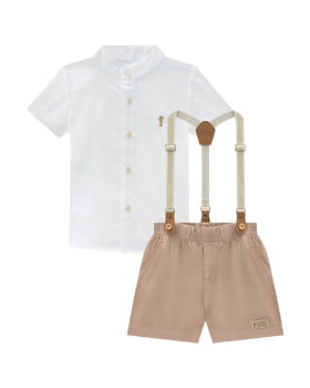 CONJUNTO INFANTIL ONDA MARINHA CAMISA EM LINHO LEVE E BERMUDA EM VISCOLINHO - 1254006 CONJUNTO INFANTIL ONDA MARINHA CAMISA EM LINHO LEVE E BERMUDA EM VISCOLINHO - 1254006
