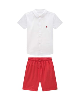 CONJUNTO INFANTIL ONDA MARINHA CAMISA EM TRICOLINE E BERMUDA EM VISCOLINHO - 1254110 CONJUNTO INFANTIL ONDA MARINHA CAMISA EM TRICOLINE E BERMUDA EM VISCOLINHO - 1254110
