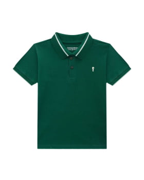 CONJUNTO INFANTIL ONDA MARINHA CAMISA POLO E BERMUDA LISTRADA - 1254063
