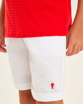 CONJUNTO INFANTIL ONDA MARINHA CAMISA POO EM MEIA MALHA E BERMUDA EM SARJA - 1254114