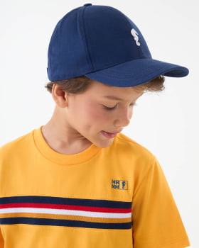 CONJUNTO INFANTIL ONDA MARINHA CAMISETA EM MEIA MALHA E BERMUDA EM MOLETINHO - 1244054